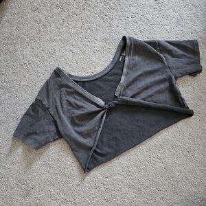 Aerie Cropped Twist Back Tshirt